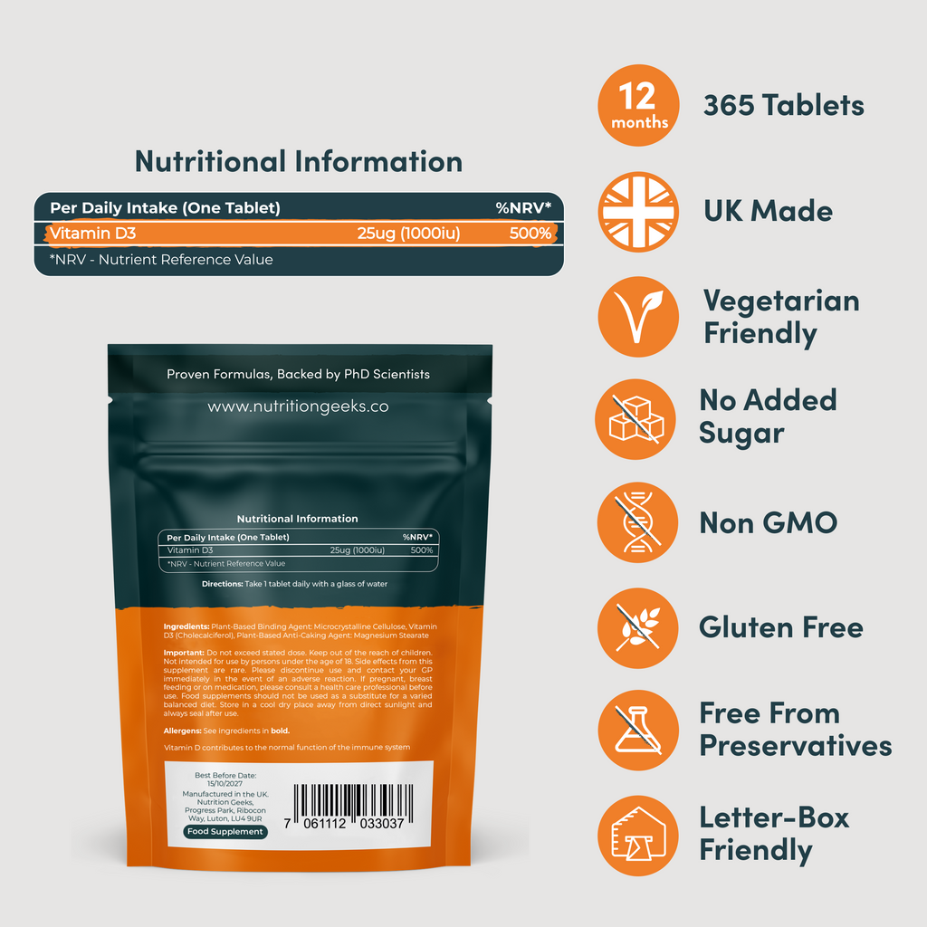 Vegan Vitamin D 1000iu Optimum Strength