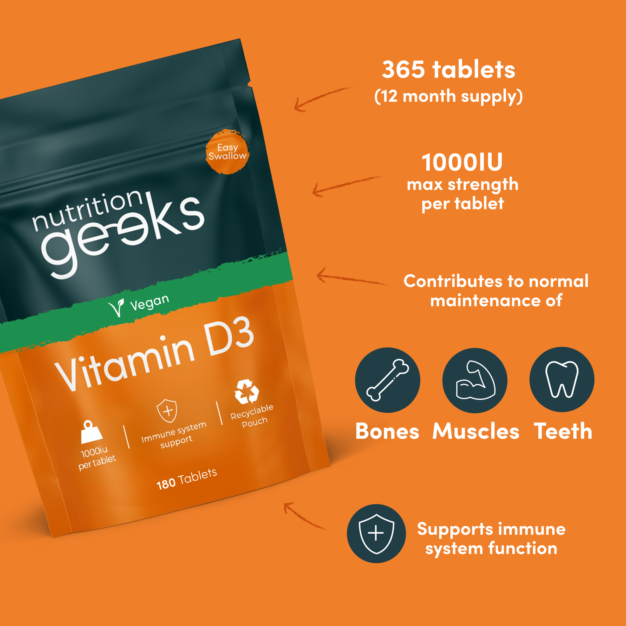 Vegan Vitamin D 1000iu Optimum Strength