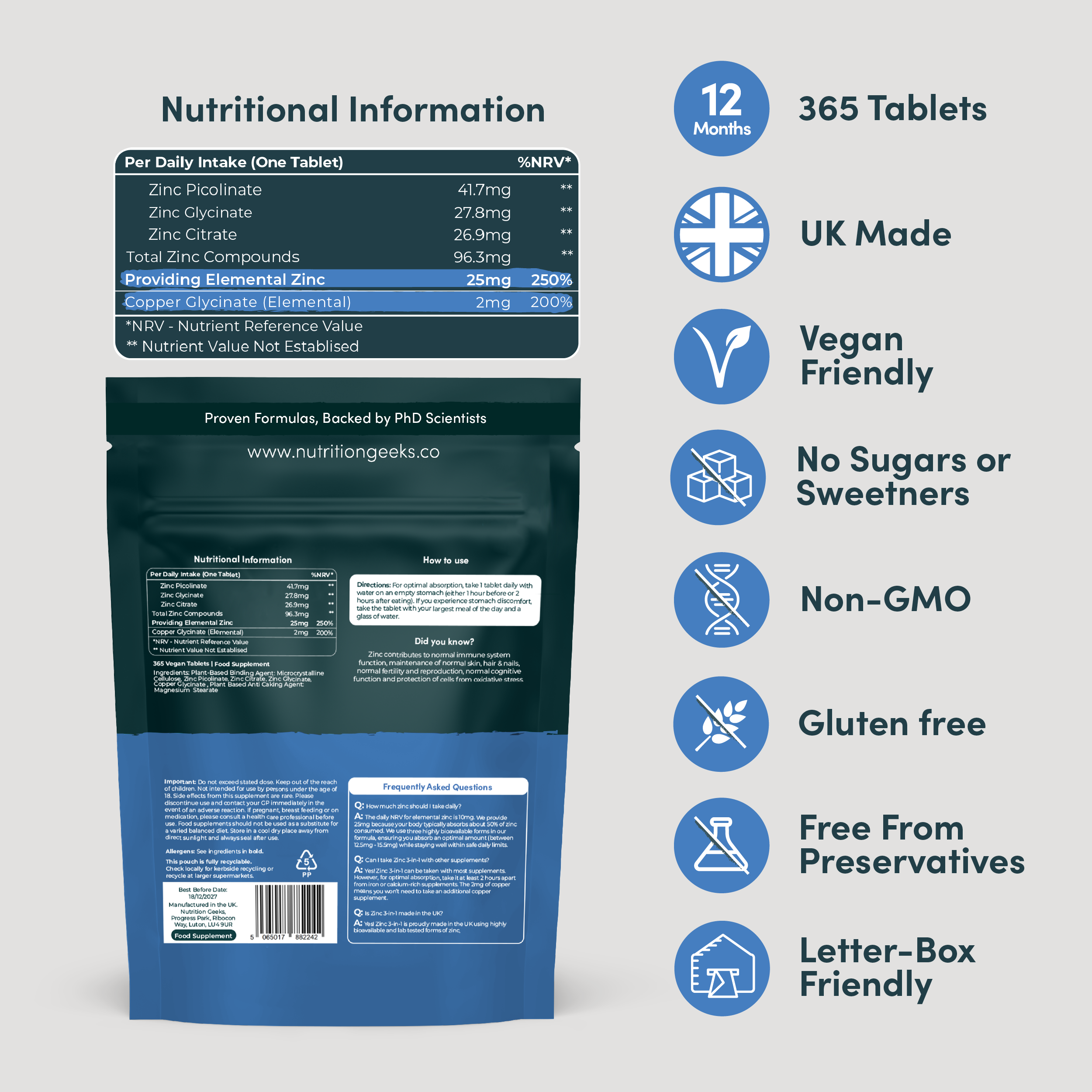 Zinc Picolinate 3-in-1